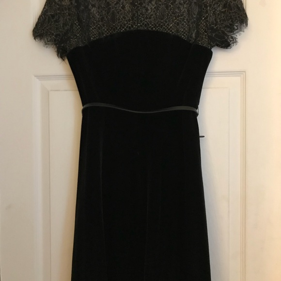 Beautiful Black Velvet Fit and Flare Dress - Picture 6 of 6